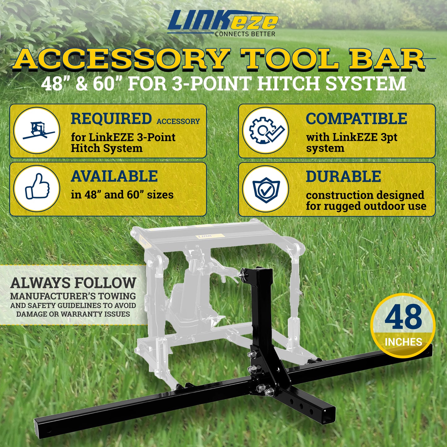 LinkEZE ATV/UTV 48" Accessory Tool Bar