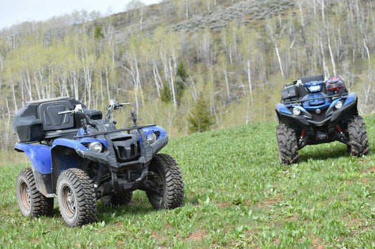 atv in lawn