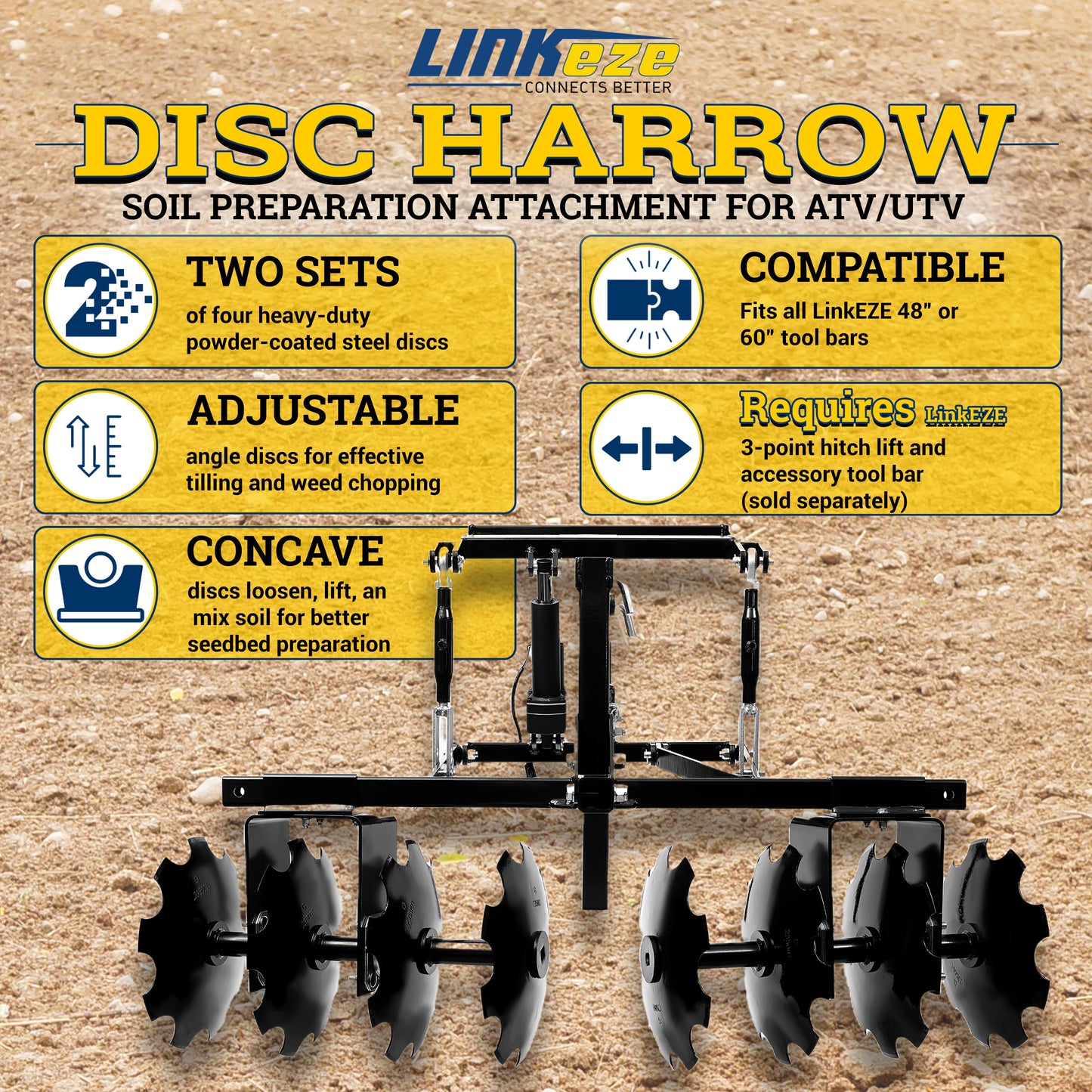 LinkEZE ATV/UTV Disc Harrow