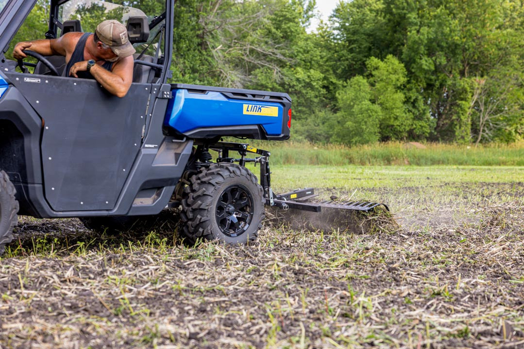 LinkEZE Landscape Rake – Durable Debris and Gravel Clearing Attachment